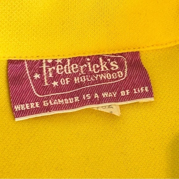 Fredrick’s of Hollywood Vintage 70s RARE Embroidered Bell Bottom Jumpsuit Yellow - Picture 10 of 14